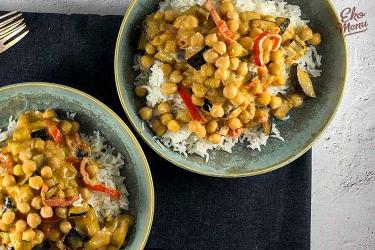 Thaise penang curry met aubergine